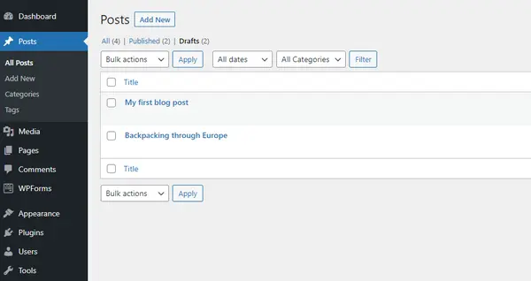 posts-wordpress-la-gi-5 Mẹo quản lý Posts WordPress hiệu quả: Sắp xếp, chỉnh sửa và xóa